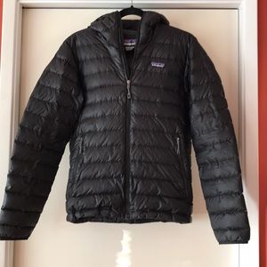 Patagonia down sweater hoody black jacket